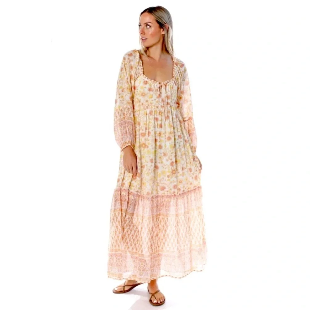 Billabong Endless Sunset Boho Long Sleeve Maxi Dress - Picture 8 of 10